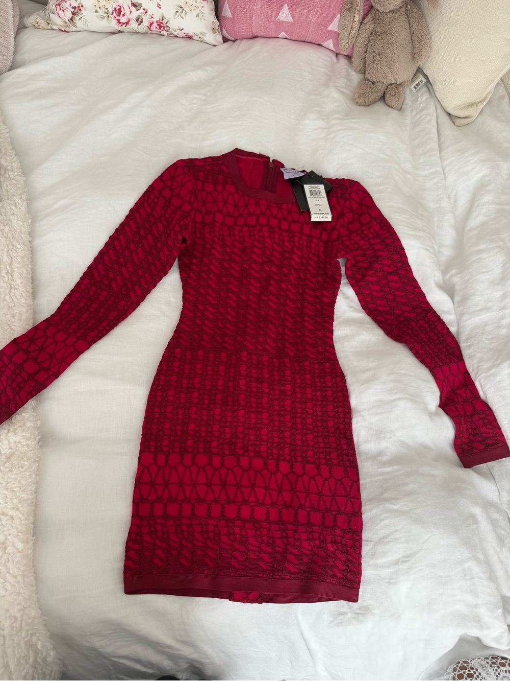 Herve Leger Long-Sleeve Dress